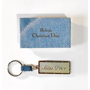 Christian Dior Miss Dior Parfums Novelty Denim Keychain New